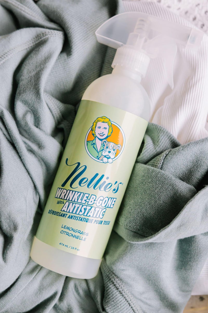 Nellie's Wrinkle-B-Gone - Plant-Based Clothing Static & Wrinkle Remover - Convenient, Responsible, and Effective - Revitalize Your Clothes in Minutes (16 fl oz) - Made in Canada - Image 2